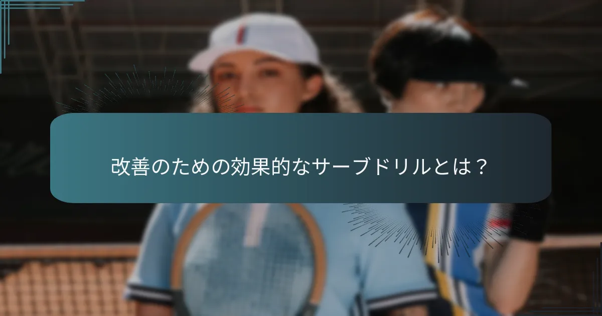 選手はどのようにサーブ練習スケジュールを構築できますか？
