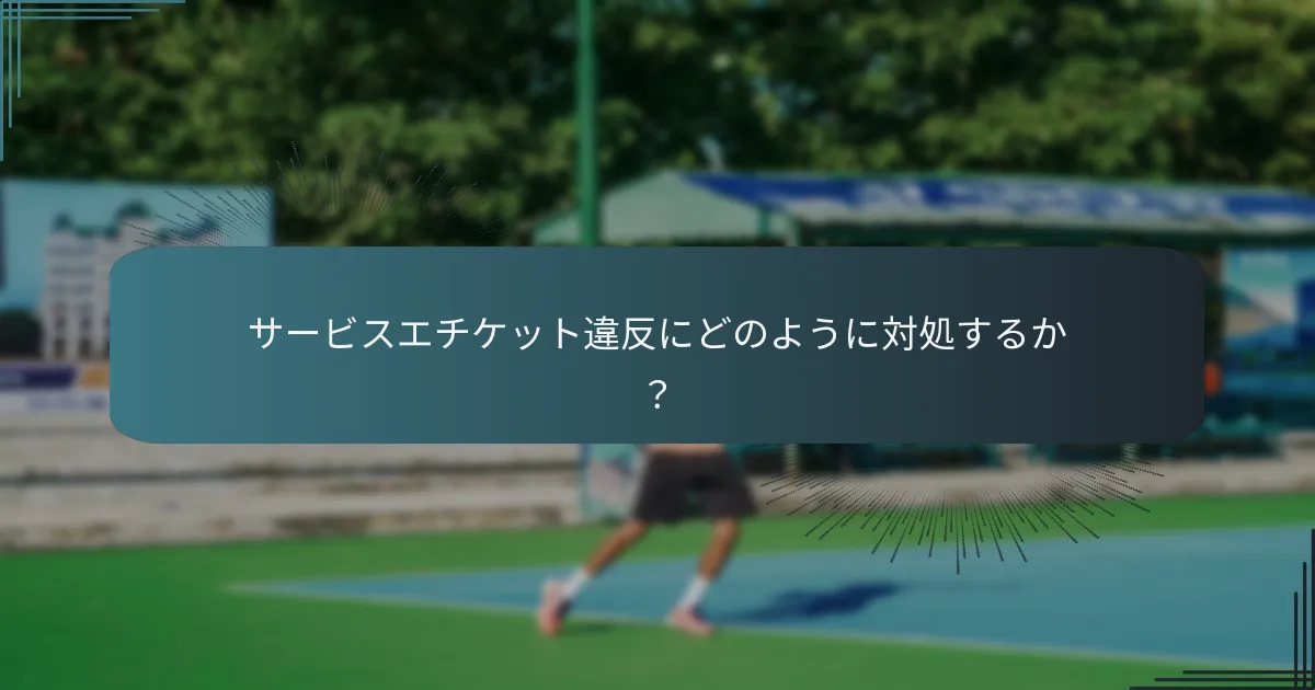 サーブに関連する一般的なルールの誤解とは？