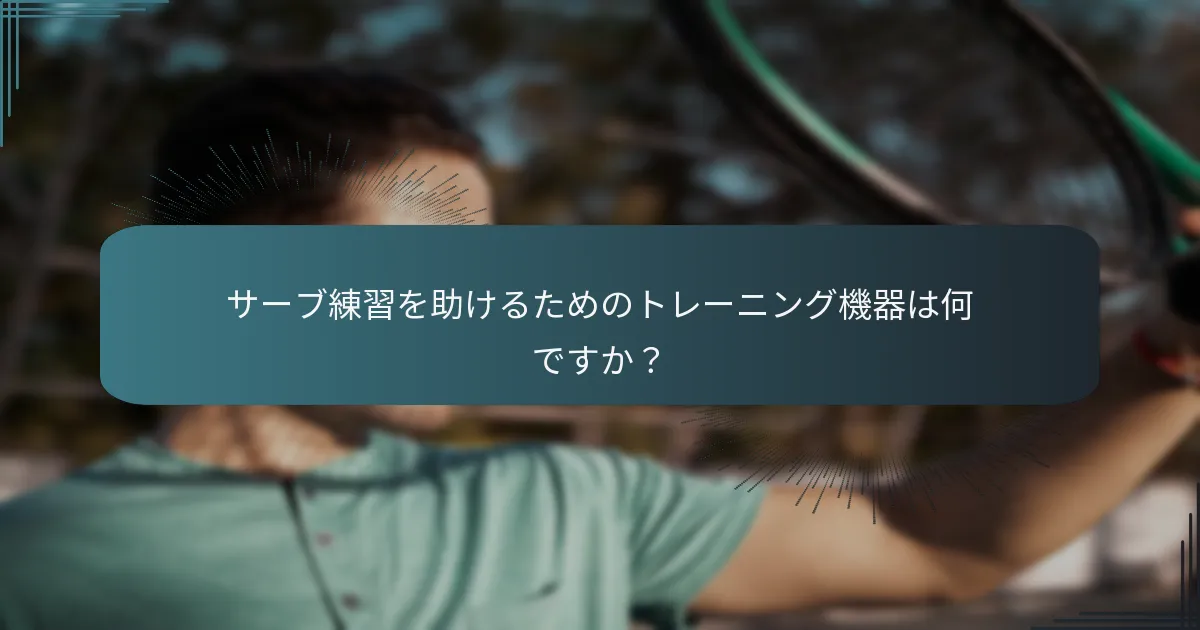 サーブパフォーマンスを向上させるための集中トレーニング技術とは？