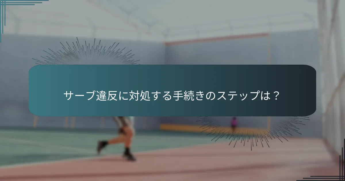テニスのサーブにおけるレットサーブ違反とは？